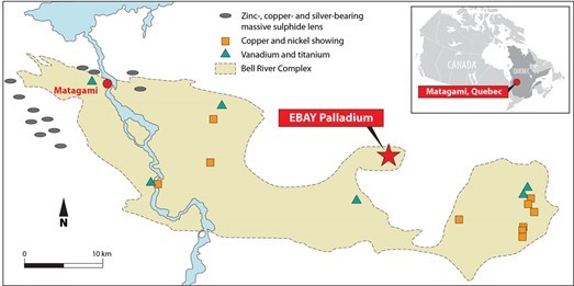 Max Resource EBAY Palladium Location Map